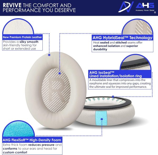 AHG Premium QC45 Replacement Ear Pads Cushions Compatible with Bose - Image 3