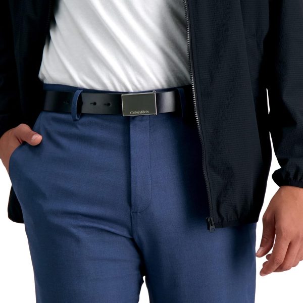 Calvin Klein Men's Casual Statement Plaque Buckle Belt with Logo Treatment - Image 5