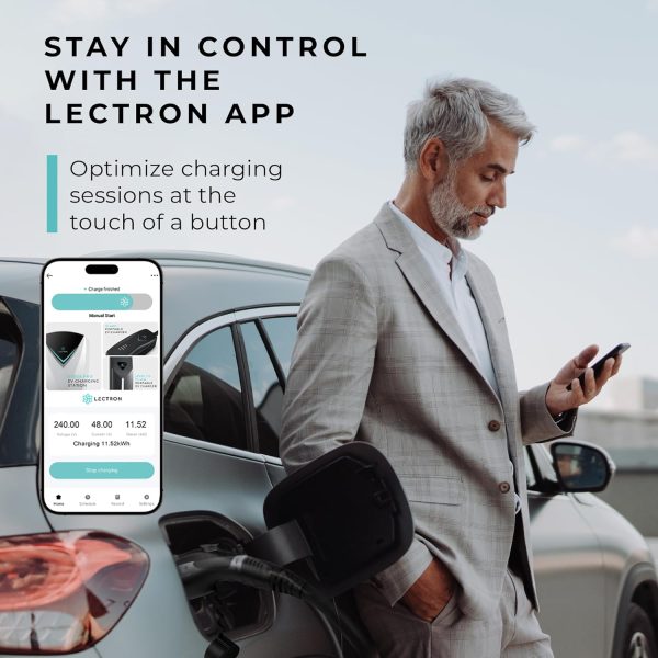 Lectron Level 1 J1772 EV Charger (WiFi) with App Control - 120V, 12 Amp, & - Image 2
