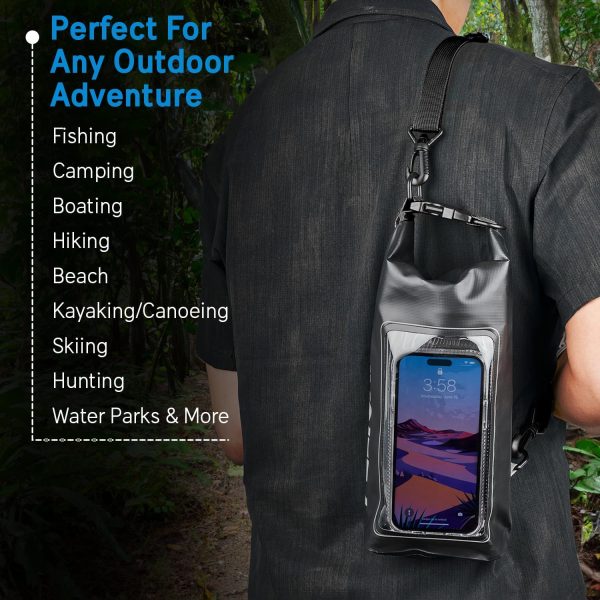 Pelican Marine IP68 Waterproof Dry Bag 2L - Roll Top Waterproof Backpack w/ - Image 7