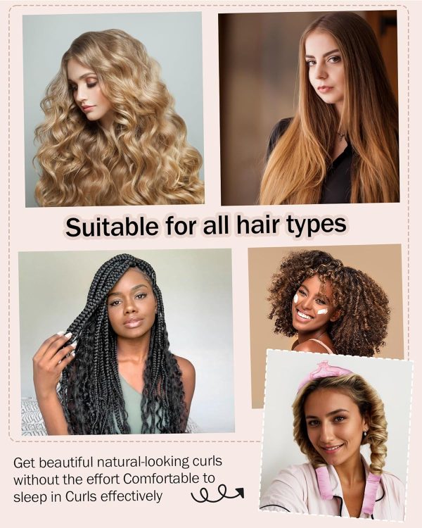 Heatless Hair Curler,Blowout Heatless Curls Overnight,No Heat Curling Rod - Image 3