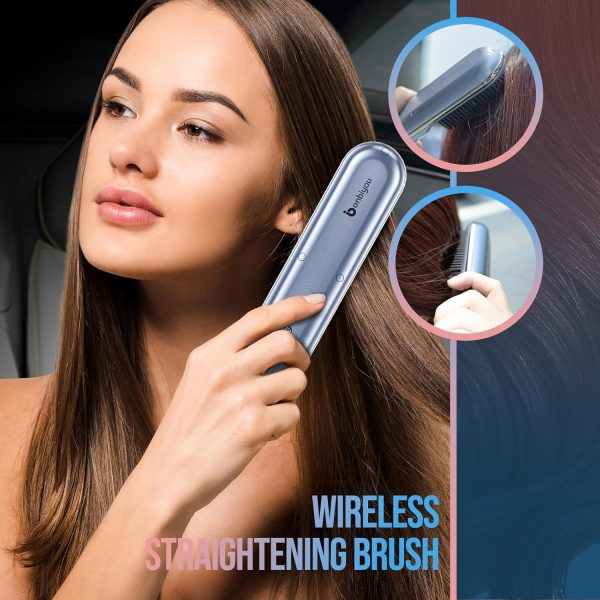 Cordless Hair Straightener Brush-2024PRO Portable Rechargeable - Image 2