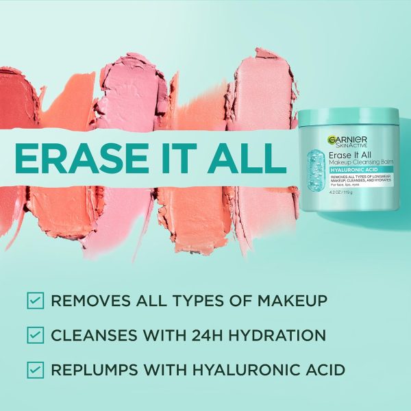 Garnier Erase It All Makeup Cleansing Balm with Hyaluronic Acid, Replumping - Image 5
