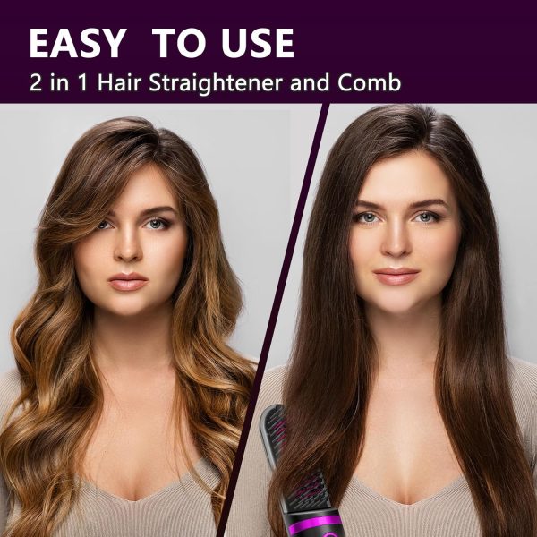 Cordless Straightening Brush - Negative Ion Women's Straightening Brush, - Image 6