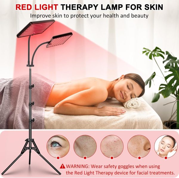 Red Light Therapy Lamp, Infrared Light Therapy Device with Stand, 660nm Red - Image 2