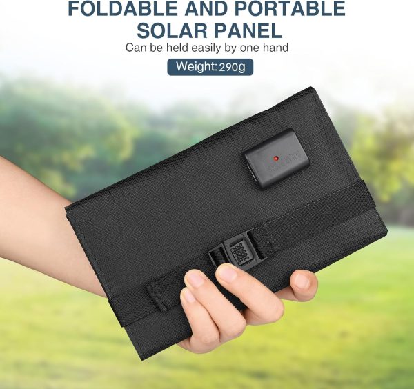 Foldable Solar Panel Charger for Outdoor Camping Solar Battery Charger, - Image 3