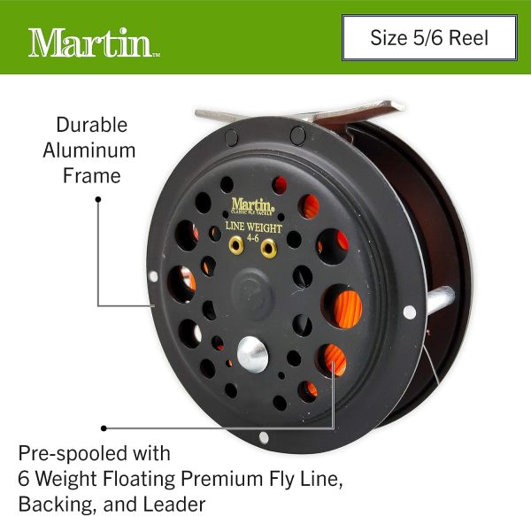 Martin Complete Fly Fishing Kit, 8-Foot 5/6-Weight 3-Piece Fly Fishing - Image 3