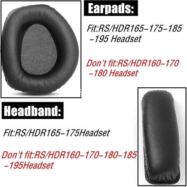 Upgrade Earpads Ear Cushion Protein Leather RS165 RS175 Replacement - Image 2