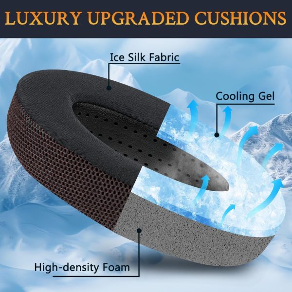 SOULWIT Cooling-Gel Earpads Cushions Replacement for Sennheiser HD650, - Image 4