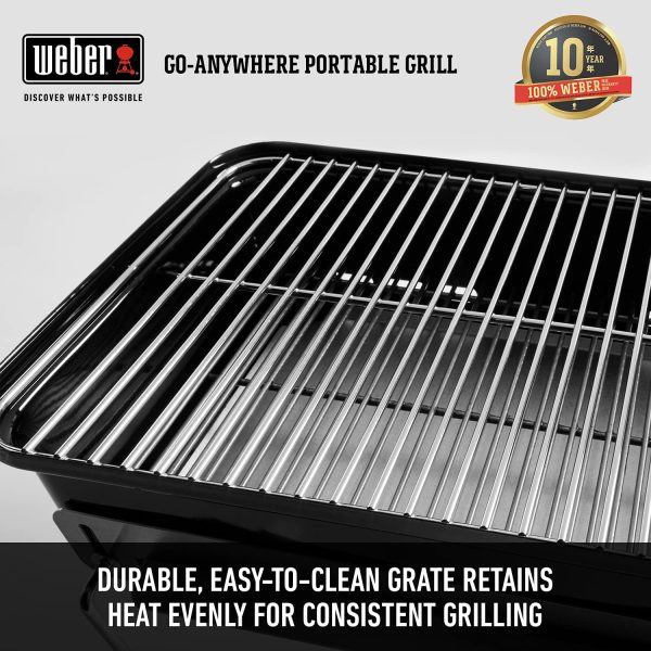Weber Go-Anywhere Charcoal Grill, Black - Image 7