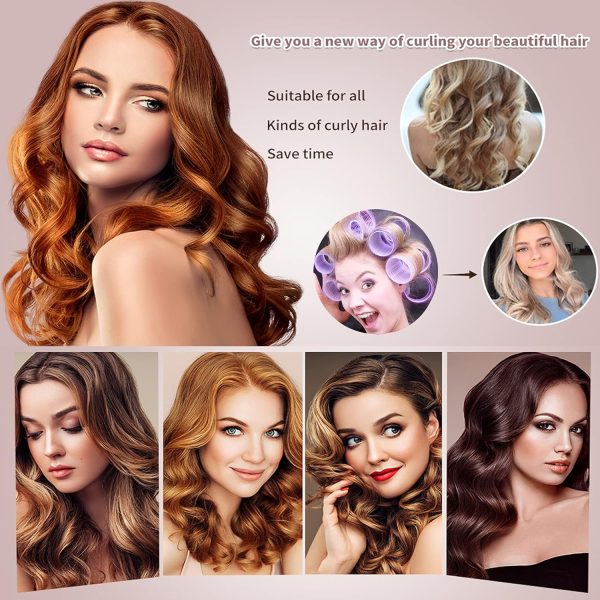 Hair Rollers Set - Self-Grip Velcro Curlers for Volume and Blowout Look on - Image 6