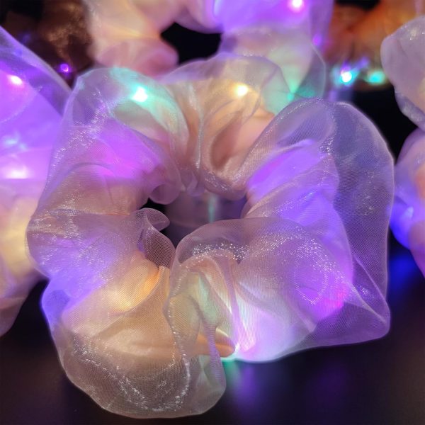 Light Up Scrunchies - Camping Gifts for Women & Girls - Neon, Glow in the - Image 2