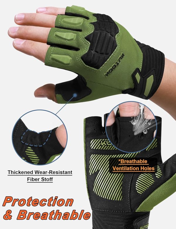 KUTOOK Cycling Gloves for Men Women Half Finger Mountain Road Breathable - Image 5