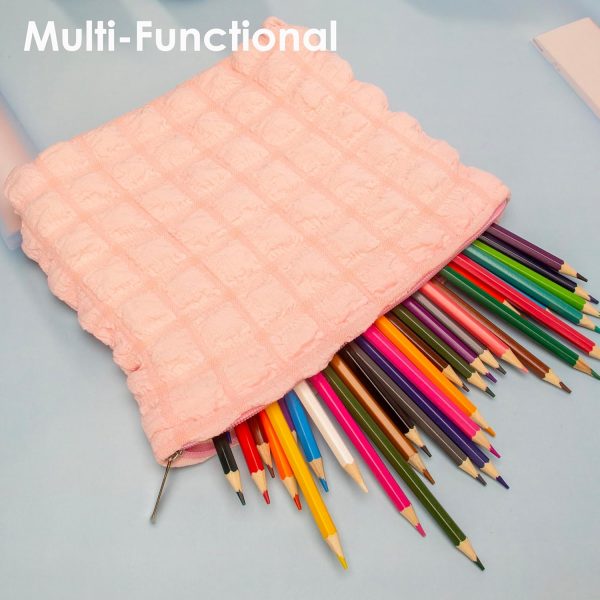 PAZIMIIK Floral Makeup Bag Large Cotton Zipper Pouch for Purse Travel - Image 4