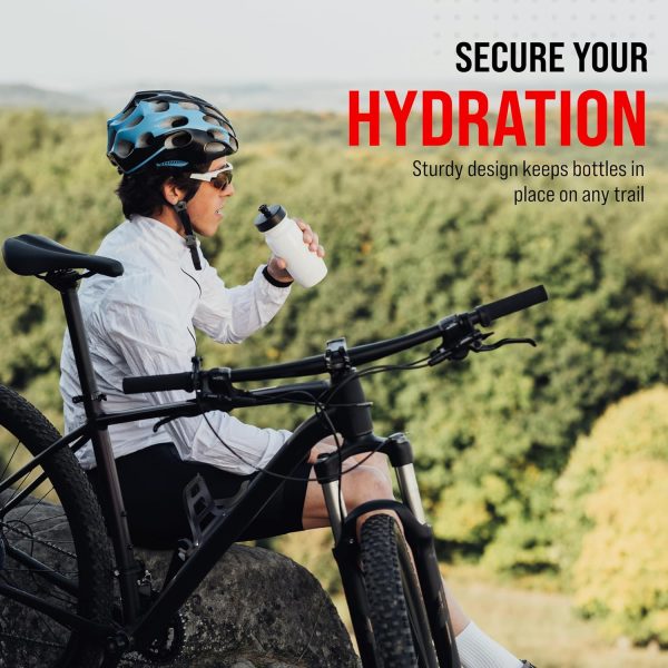PRO BIKE TOOL Bike Water Bottle Holder - Lightweight and Strong Bicycle - Image 2