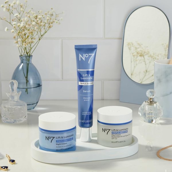 No7 Lift & Luminate Triple Action Fragrance Free Day Cream SPF 30 - Broad - Image 8