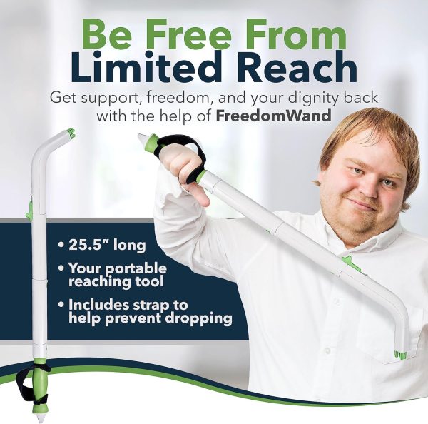 Multipurpose Toilet Aid – 25.5” Bathroom Aids for Wiping for People w/Range - Image 2