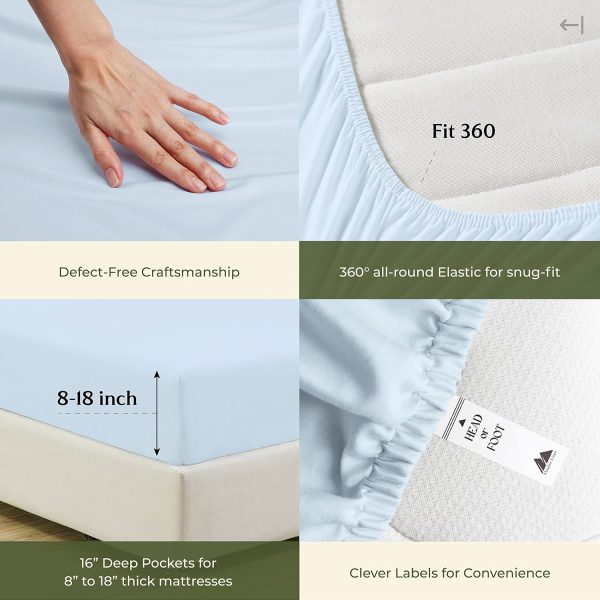 Mayfair Linen 100% Egyptian Cotton Sheets Queen Size - 600 Thread Count - Image 6