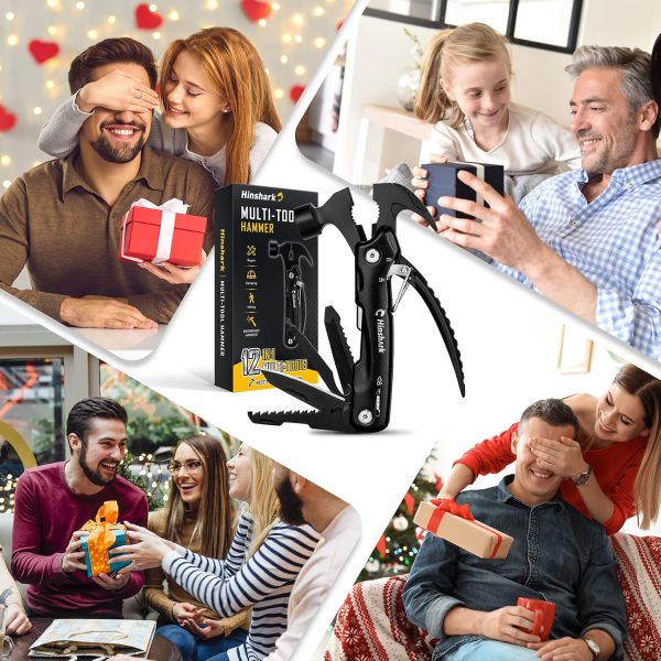 Gifts for Men, Stocking Stuffers for Adults Men Hammer Multitool, Christmas - Image 3