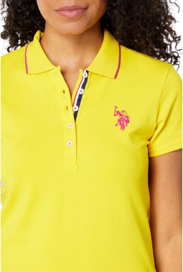U.S. Polo Assn. (3008 Solid Polo Dress - Banded Cuffs - Short Sleeves - - Image 3