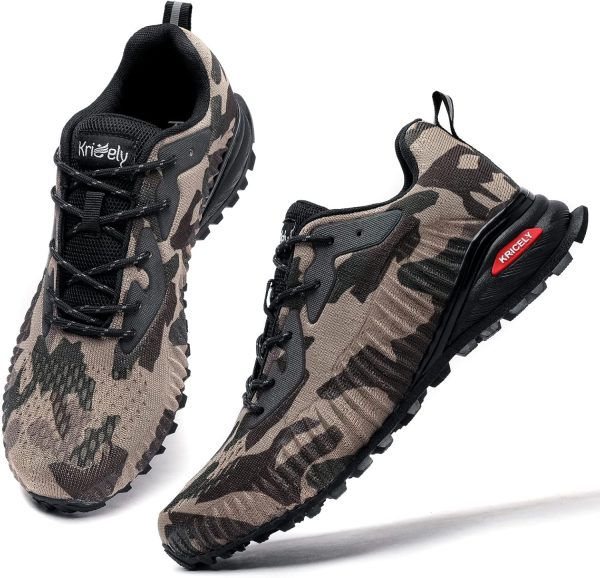 Kricely Men's Trail Running Shoes Fashion Walking Hiking Sneakers for Men - Image 2