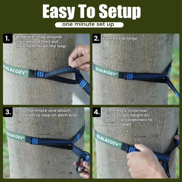 Camping Hammock,Camping Essentials,Lightweight Portable Double & Single - Image 6