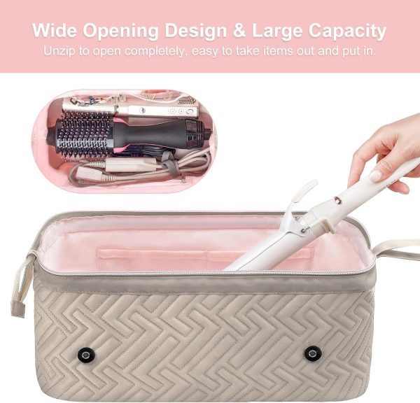 Leudes Hair Tools Travel Bag for Women Heat Resistant Mat for Travel - Image 5