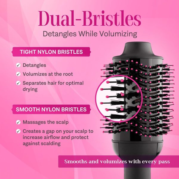 Asani Hair Dryer Brush - 4-in-1 Blow Dryer with Comb, Curling & Hot Hair - Image 2