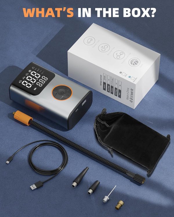 Tire Inflator Portable Air Compressor, Bike Pump, 150PSI Air Pump for Car - Image 8