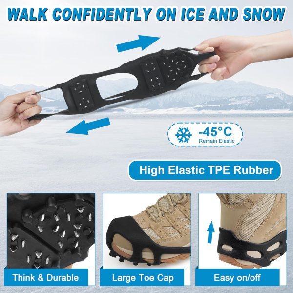 Ice Snow Traction Cleats Crampons Anti-Slip Snow Shoes Cleats Walking on - Image 3