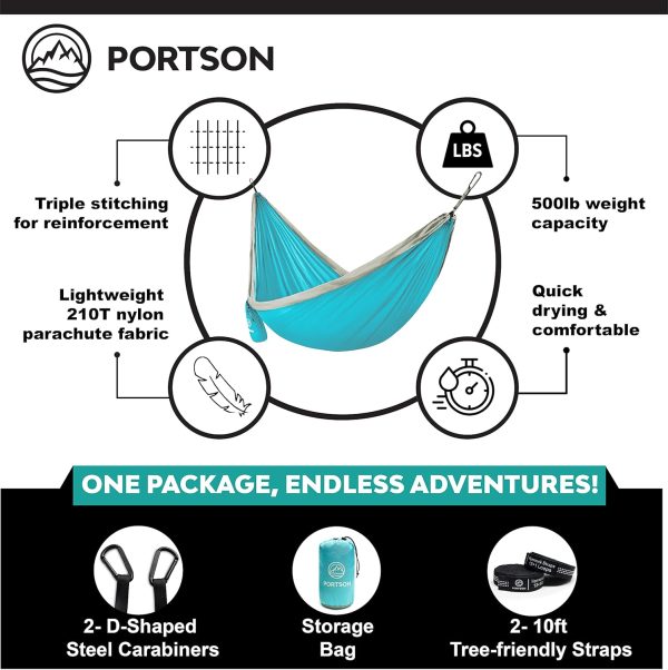 Camping Hammock - Based in Madison - Double Hammock for Backpacking, - Image 5
