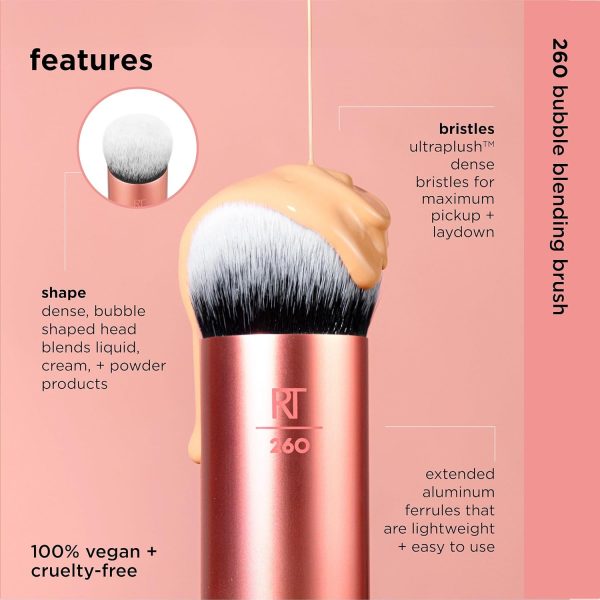 Real Techniques Bubble Blending Makeup Brush, Multipurpose Blending Brush - Image 4
