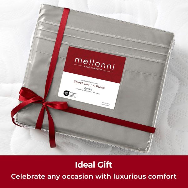 Mellanni King Sheets Set - 4 PC Iconic Collection Bedding - Hotel Luxury, - Image 7