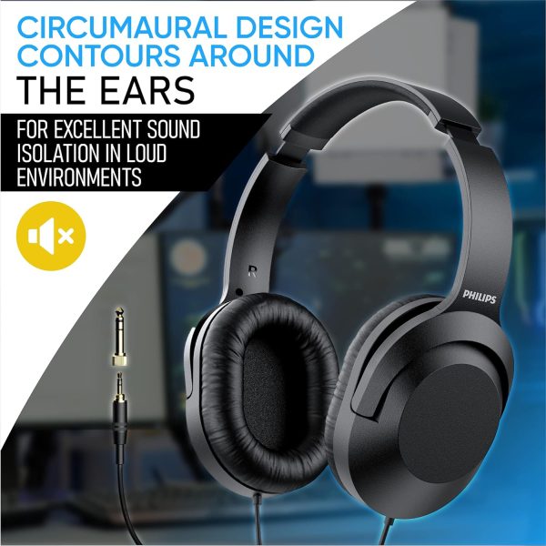 Philips Over Ear Wired Stereo Headphones for Podcasts, Studio Monitoring - Image 5