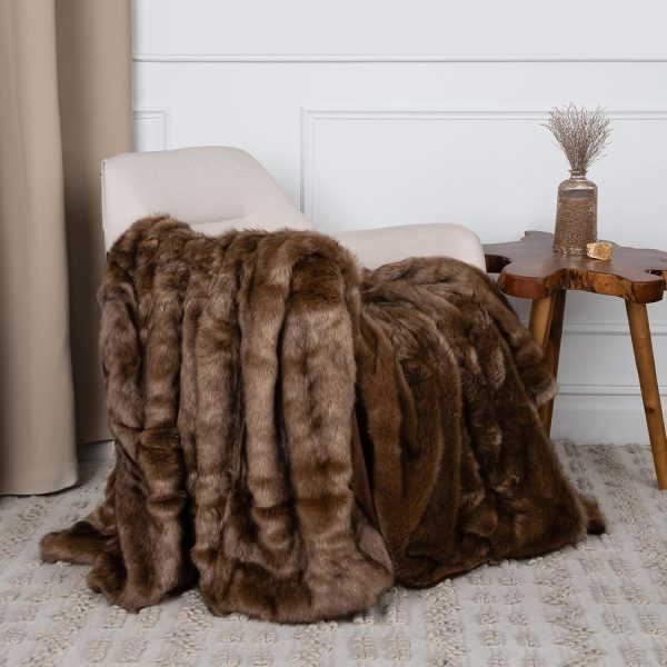 Best Home Fashion Heavyweight Super Soft Luxury Faux Fur Throw Blanket - - Image 4