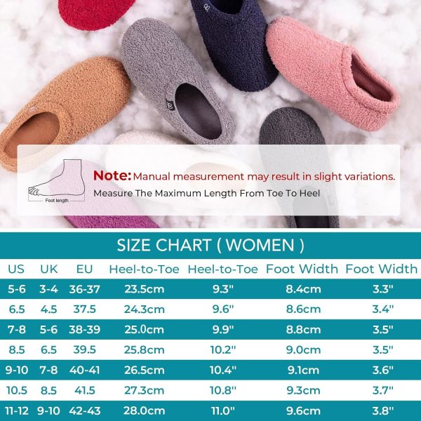 HomeTop Women's Fuzzy Curly Fur Memory Foam Loafer Slippers with Polar - Image 6