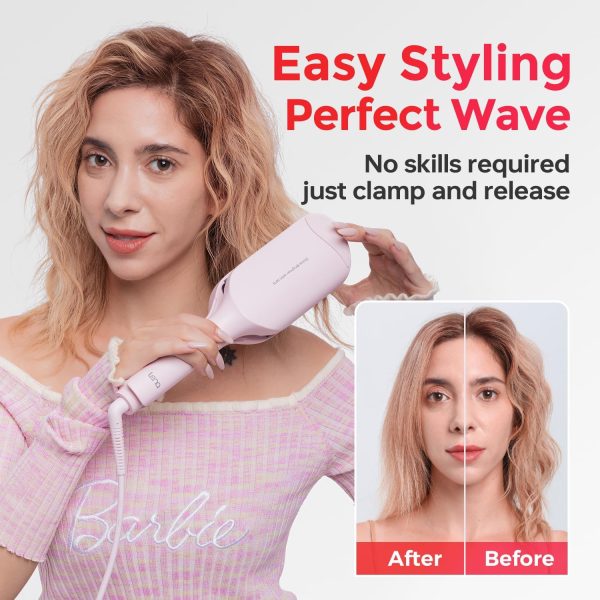 Waver Curling Iron LENA S12 Beach Waver Curling Wand, Hair Tool with 2 - Image 2