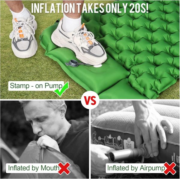 WANNTS Sleeping Pad, Ultralight Inflatable Sleeping Pad for Camping, - Image 3