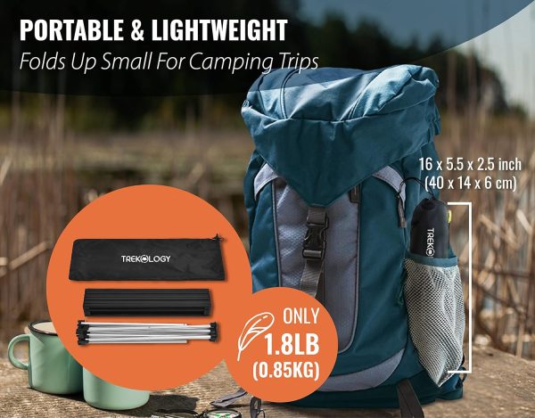 TREKOLOGY Small Camping Table Beach Table Camping Side Table That Fold Up - Image 5