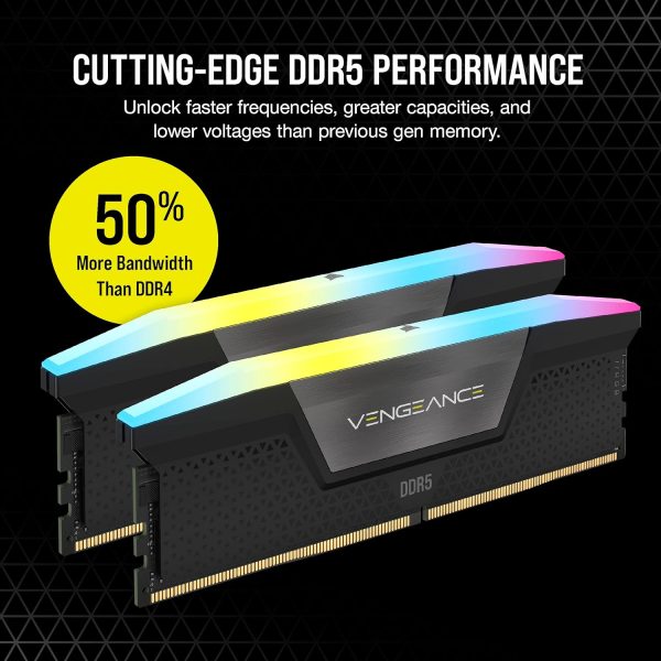 CORSAIR VENGEANCE RGB DDR5 RAM 32GB (2x16GB) 6000MHz CL30-36-36-76 1.40V - Image 2