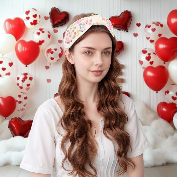Valentine’s Day Headband for Women Candy Love Conversation Heart Headband - Image 3