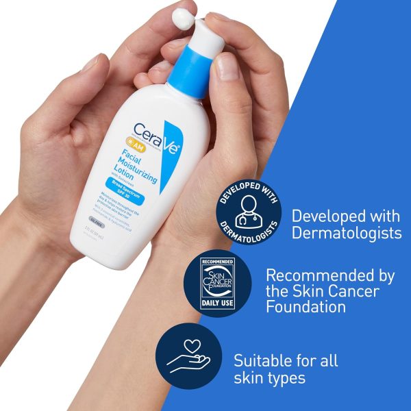 CeraVe AM Facial Moisturizing Lotion with SPF 30 | Oil-Free Face - Image 4