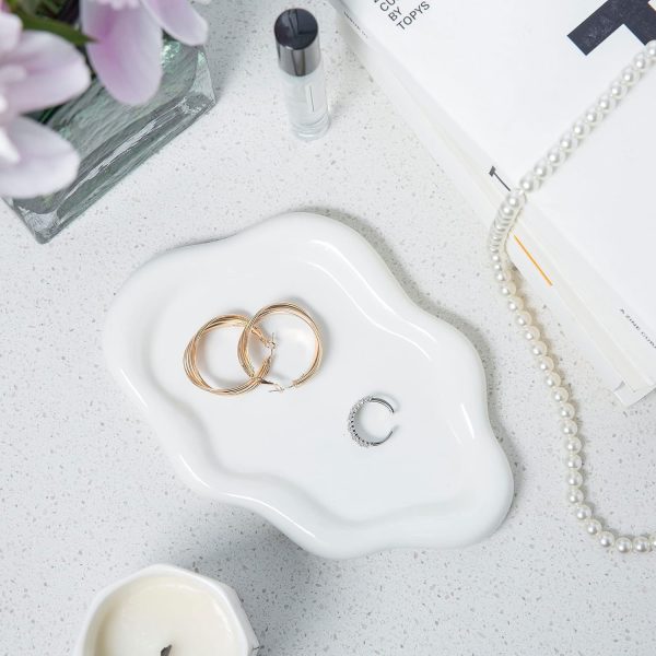 Cloud Trinket Dish, Chubby Jewelry Tray, Ceramic Jewelry Ring Trinket Dish - Image 4