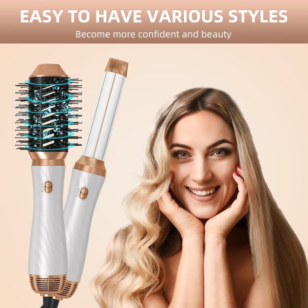 6 in 1 Blow Dryer Brush, Detachable Hair Dryer Brush Air Curler Air Styler - Image 7