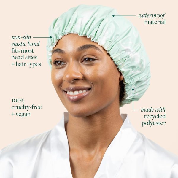 EcoTools XL Shower Cap, Large Hair Cap For Shower Or Bath, Protect Hair & - Image 3