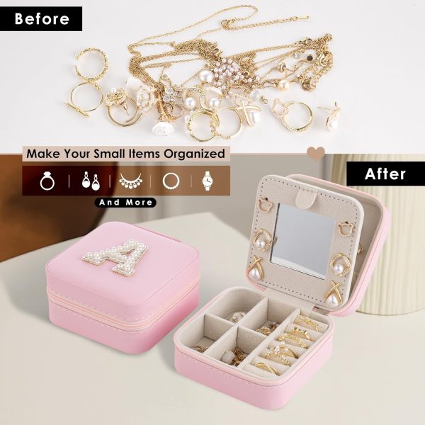 Birthday Gifts For Women, Initial Jewelry Box, Travel Jewelry Case, Gifts - Image 5