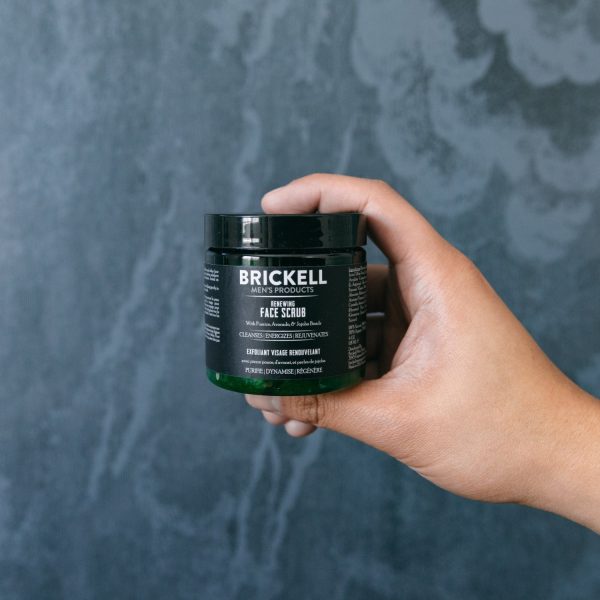 Brickell Men's Renewing Face Scrub for Men, Natural and Organic Deep - Image 7