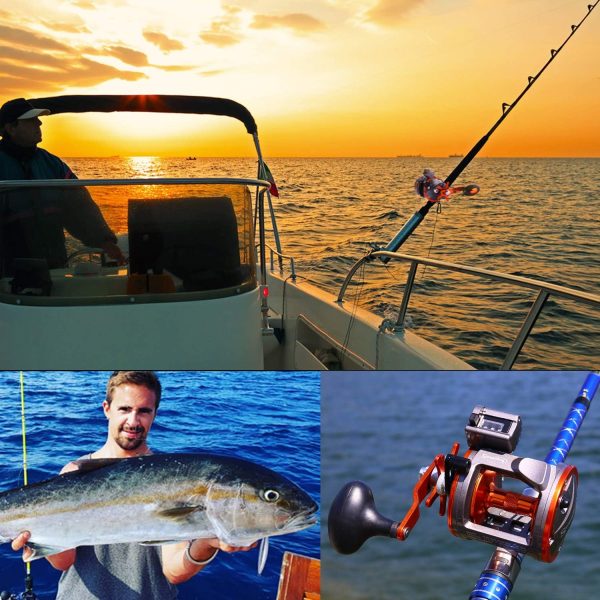 Sougayilang Line Counter Trolling Reel Conventional Level Wind Fishing Reel - Image 7