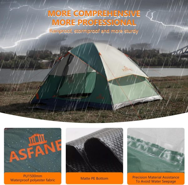 2-12 Person Tents for Camping Waterproof, Backpack Double Layer Camping - Image 2