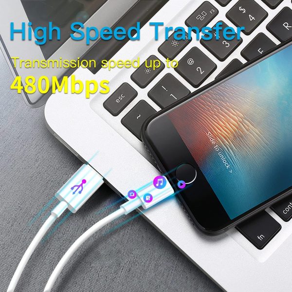 Lightning Cable [MFi Certified] 3Pack 6FT iPhone Fast Charger Cable Power - Image 5